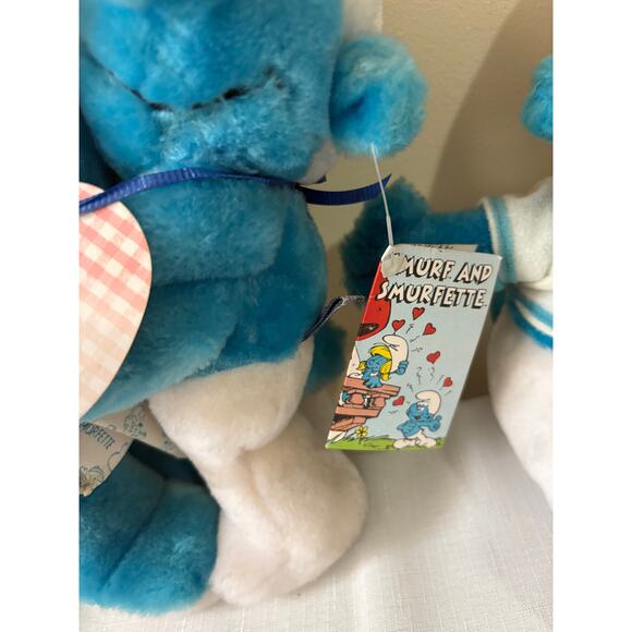 Vintage Peyo Wallace Brand  1979 and 1982 Smuf snd Smufette  Plushes - Picture 10 of 13